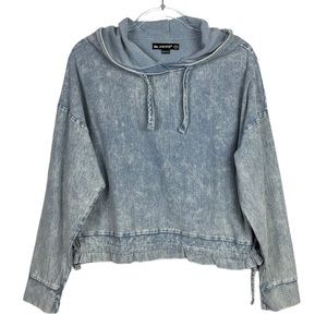Blank NYC Comfy Acid Wash Pullover Hooded Sweatshirt